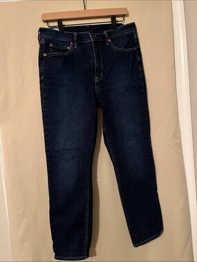 GAP Women Vintage Slim High RiseDark Blue Straight Leg Jeans